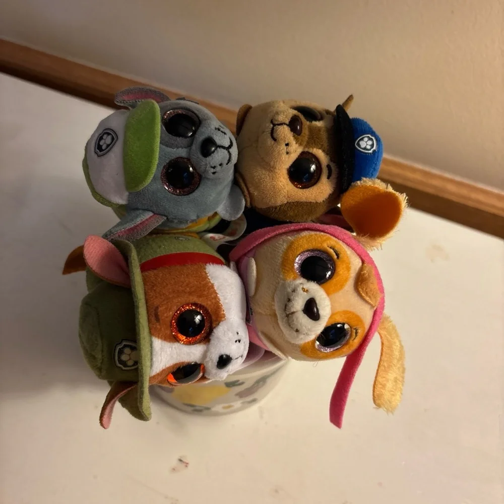 Paw Patrol Teeny Ty Plush Chase Tracker Skye & Rocky